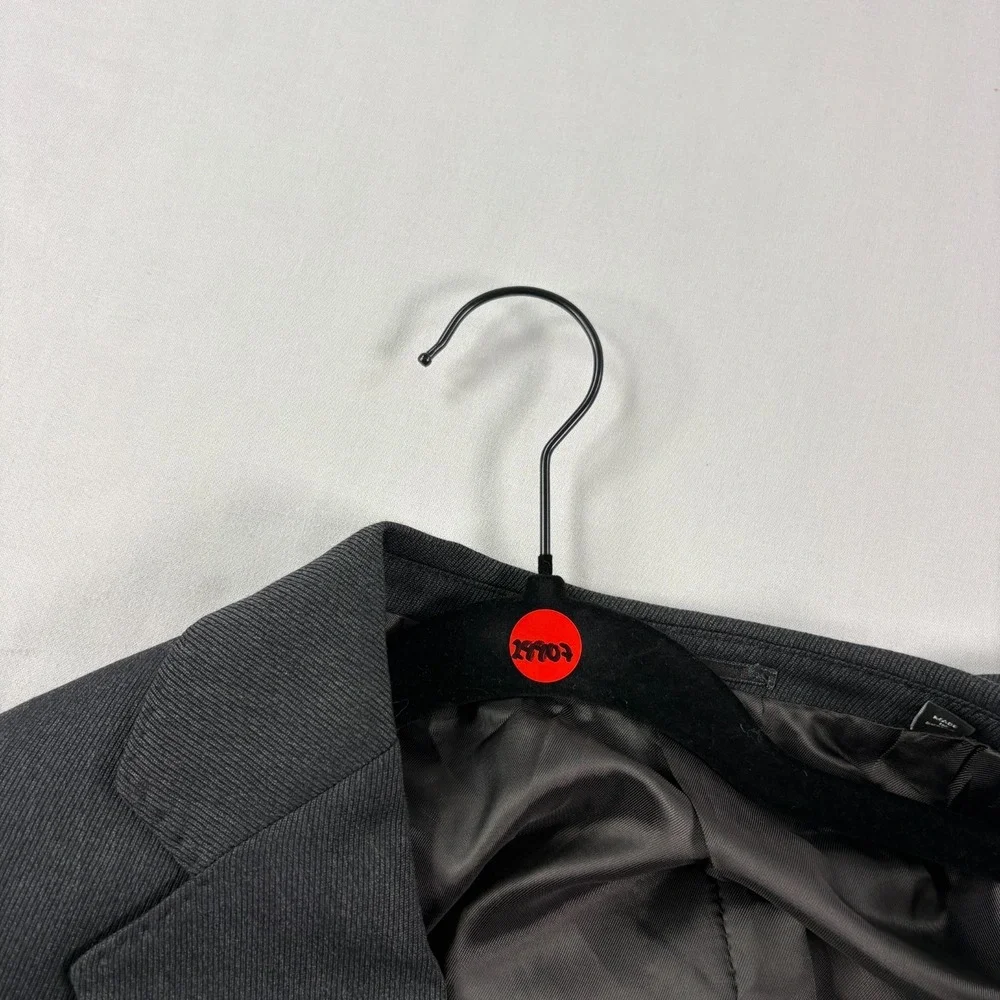 Armani Collezioni Wool Blazer Mens Size 50 Gray Black Jacket Single Breasted